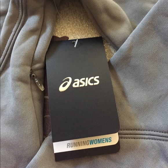 New w tags Aasics crop fleece size S gray - Picture 3 of 5