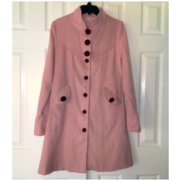 Contrast Button A line midi Trench/Coat off pink - Picture 1 of 6
