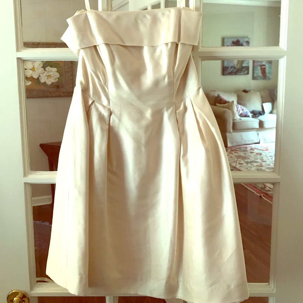 Shoshanna 6 strapless ivory dress