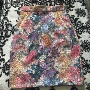 H&M high waist patterned skirt