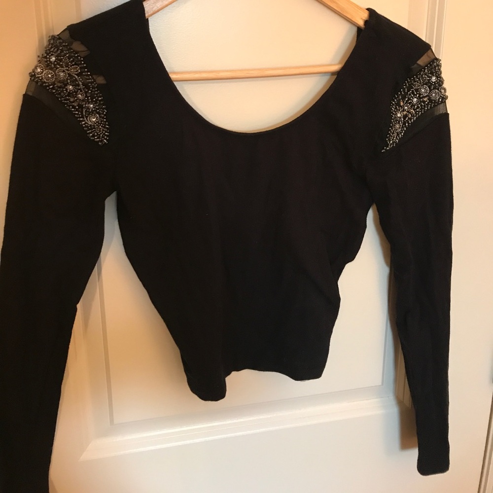 Urban outfitters long sleeve crop top