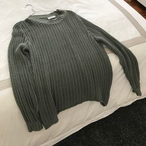 FRAME green knit sweater