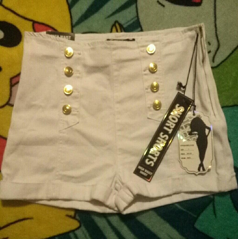 High waist shirt shorts
