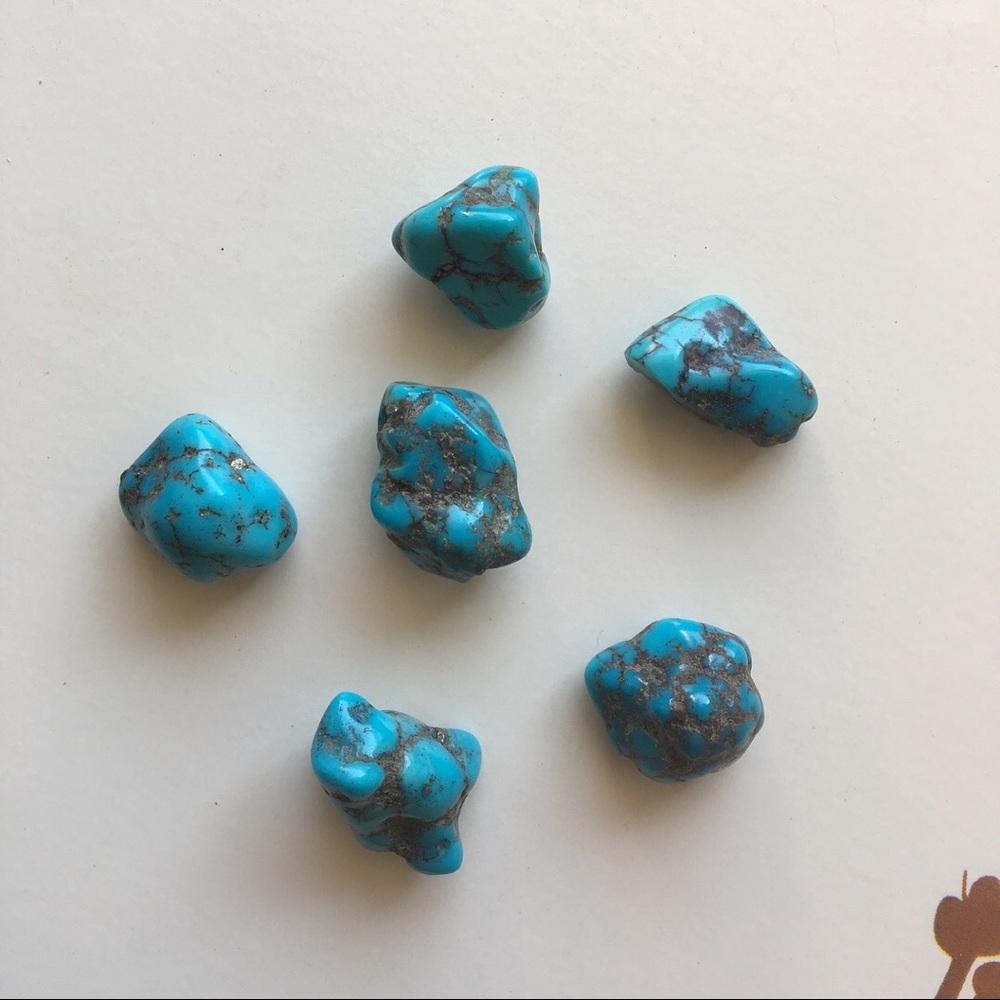 Turquoise nuggets.