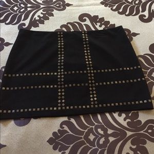 Forever 21 black mini skirt w studs size L
