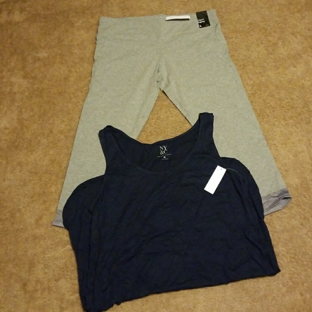 Cropped leggings & tank top