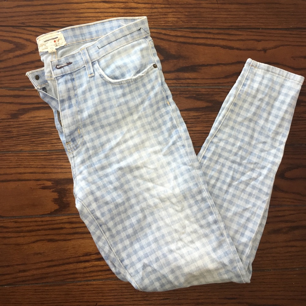 NWOT Current/Elliott Gingham Jeans
