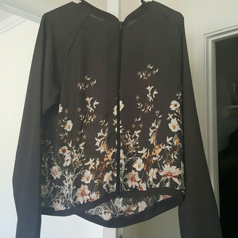 Beautiful floral bomber jacket