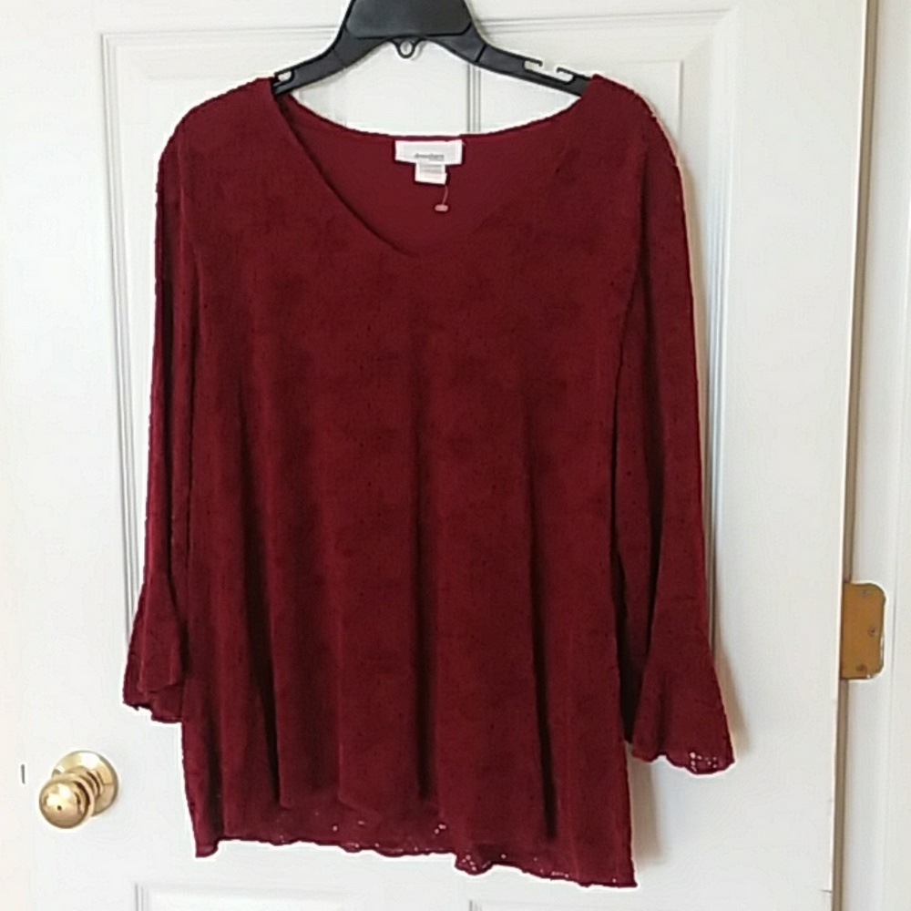 Burgundy top