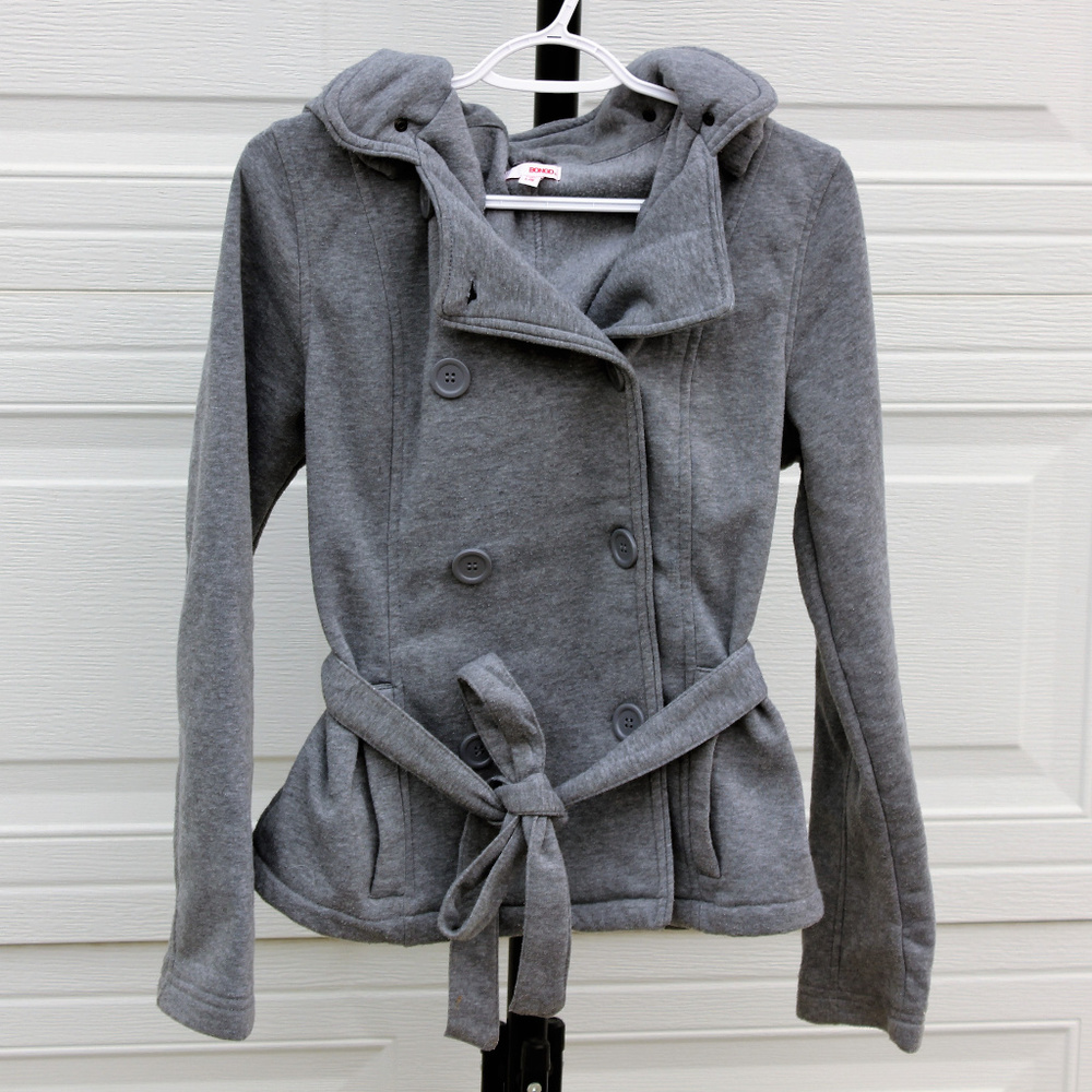 Bongo Button Up Grey Pea Coat