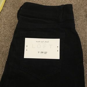 Loft super skinny black corduroy jeans