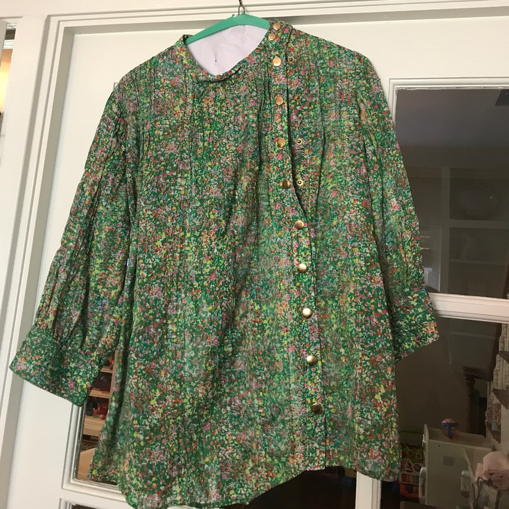 Lauren Moffett floral blouse