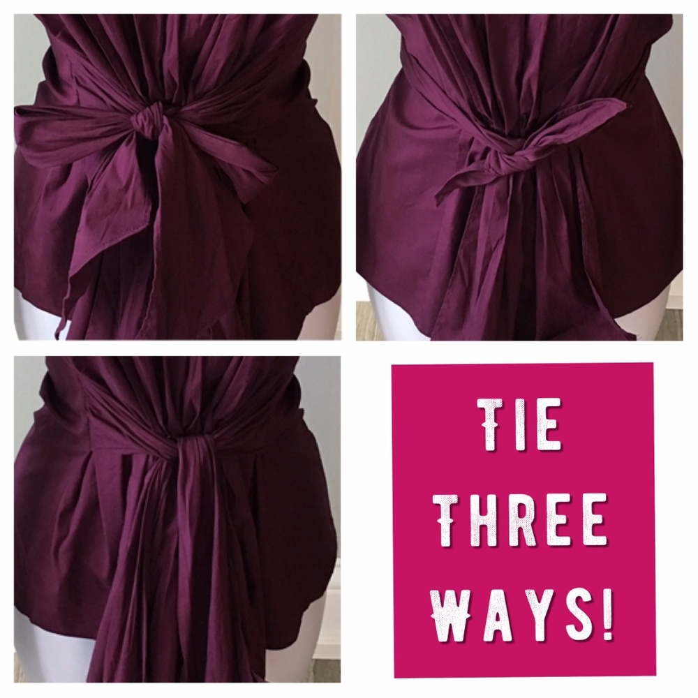 Size 0 Ann Taylor Eggplant Stretch LS! EUC