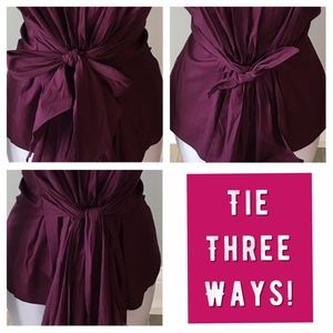 Size 0 Ann Taylor Eggplant Stretch LS! EUC