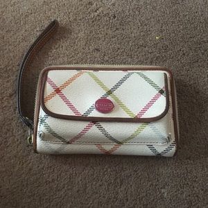 Coach Plaid Wristlet
