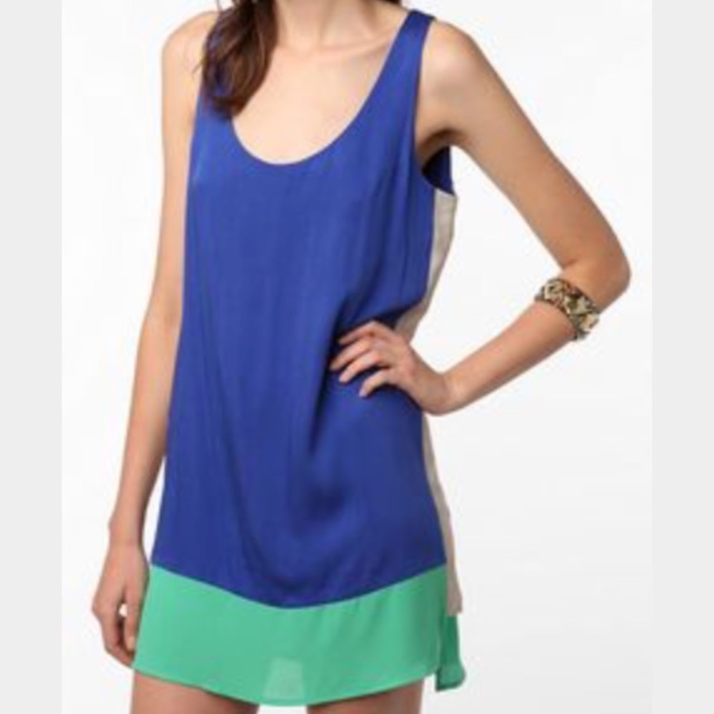Sparkle and Fade color block dress