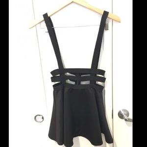 Black Overall Skater Skirt- Size Small S