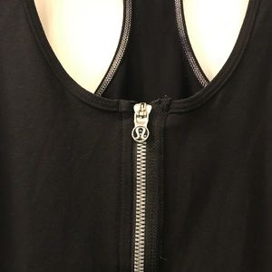 Front Zip Black size 8 Lulu Lemon Tank