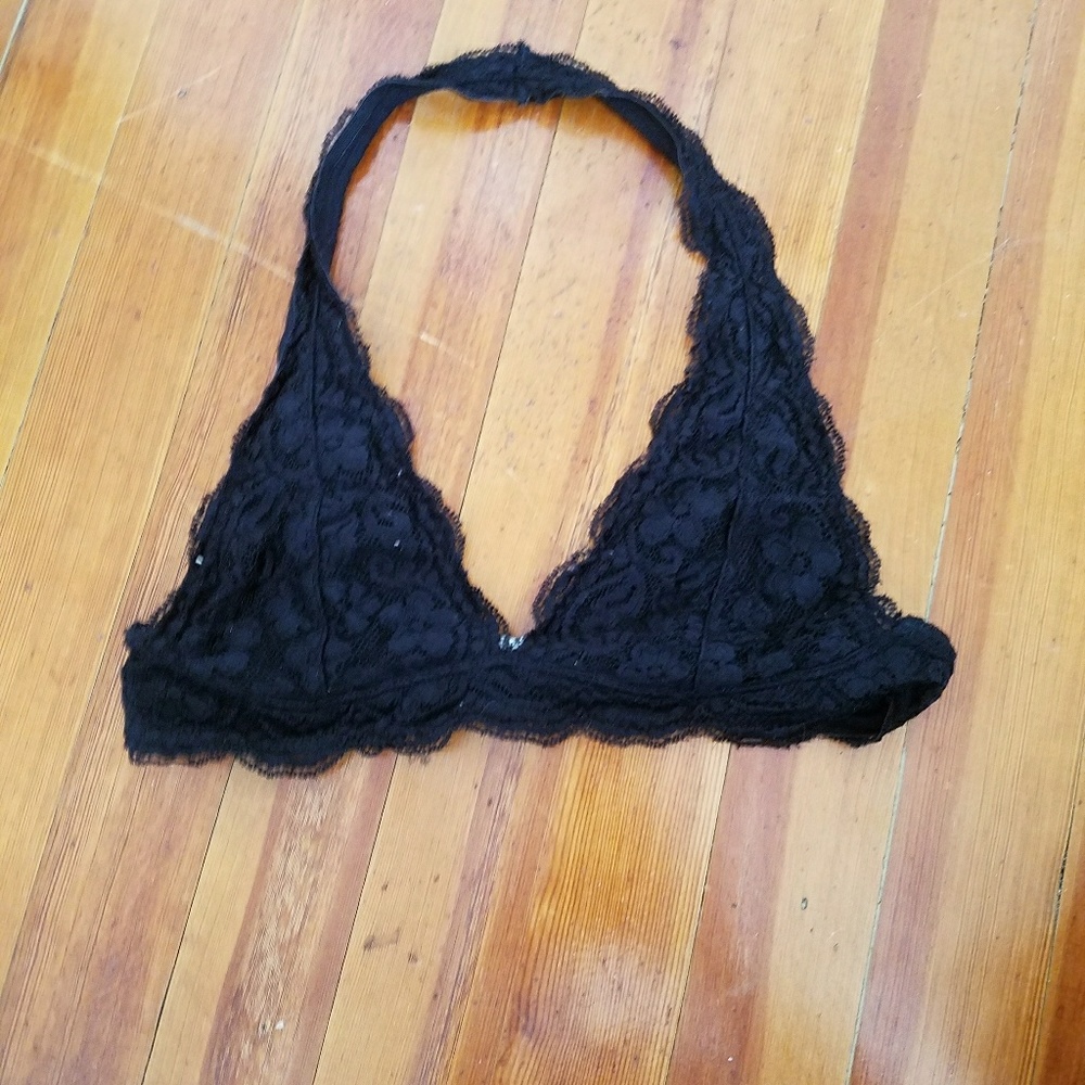 black halter bralette