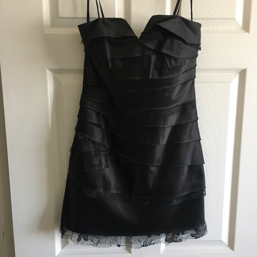 BCBG Strapless black bandage dress Size 6