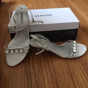 Alfani white kitten heel sandals
