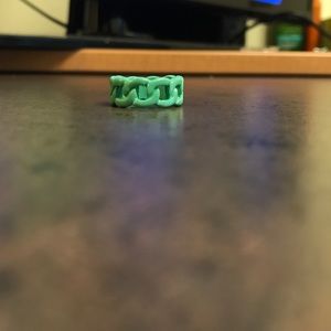 Tiffany blue chain ring