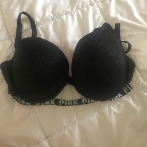 NWOT black Victoria's Secret pink bra