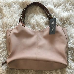 Faux Blush Leather Bag