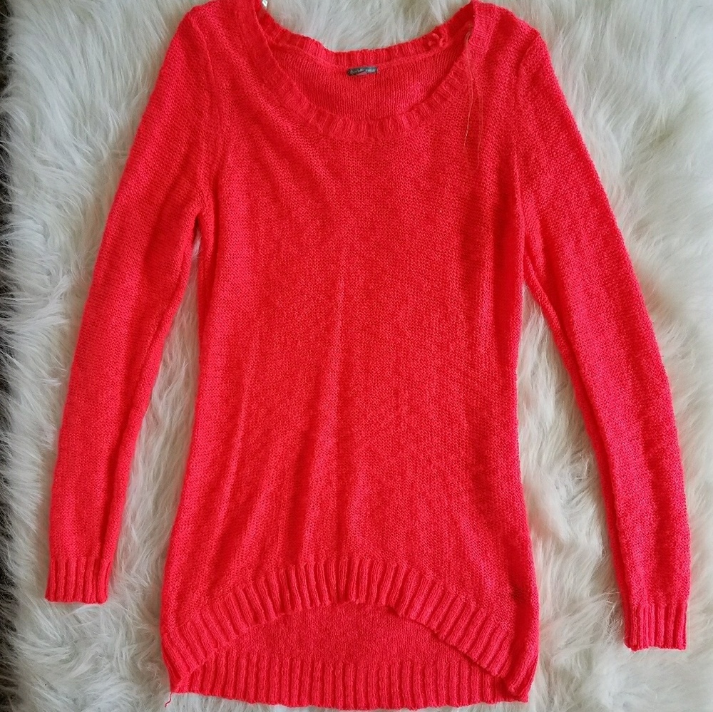 Charlotte Russe bright pink sweater