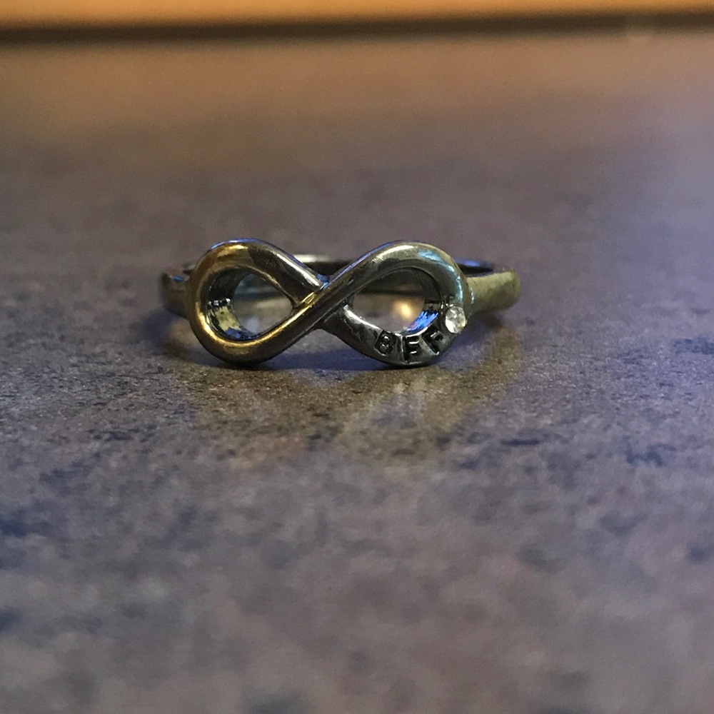 Dark BFF infinity with jewel ring