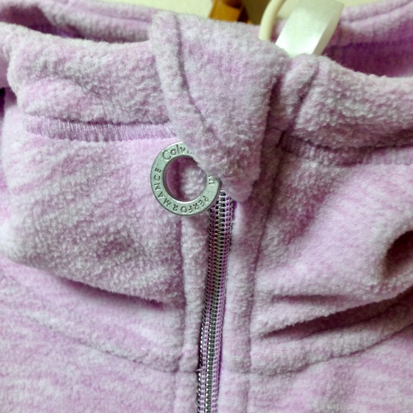 CALVIN KLEIN Performance Fleece Logo Hoodie Medium Purple - Picture 2 of 4