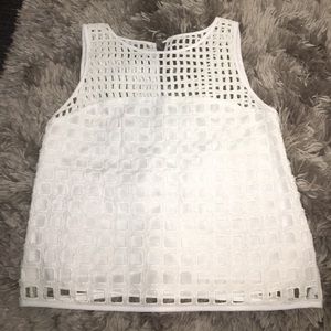 Classy white geometric top