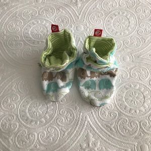 Zutano elephant print booties