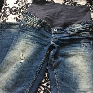 mama skinny high rib maternity jeans