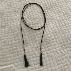 Suede wrap choker necklace