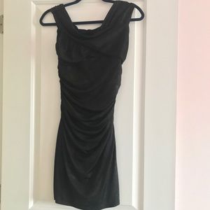 body-con black dress