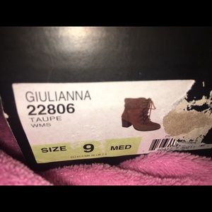 Taupe, faux suede ankle boots