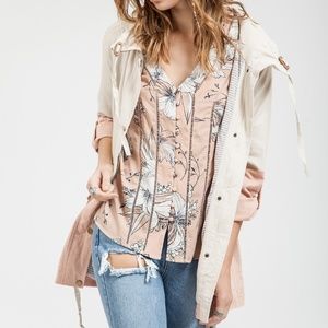 Dusty Pink Color-Block Jacket