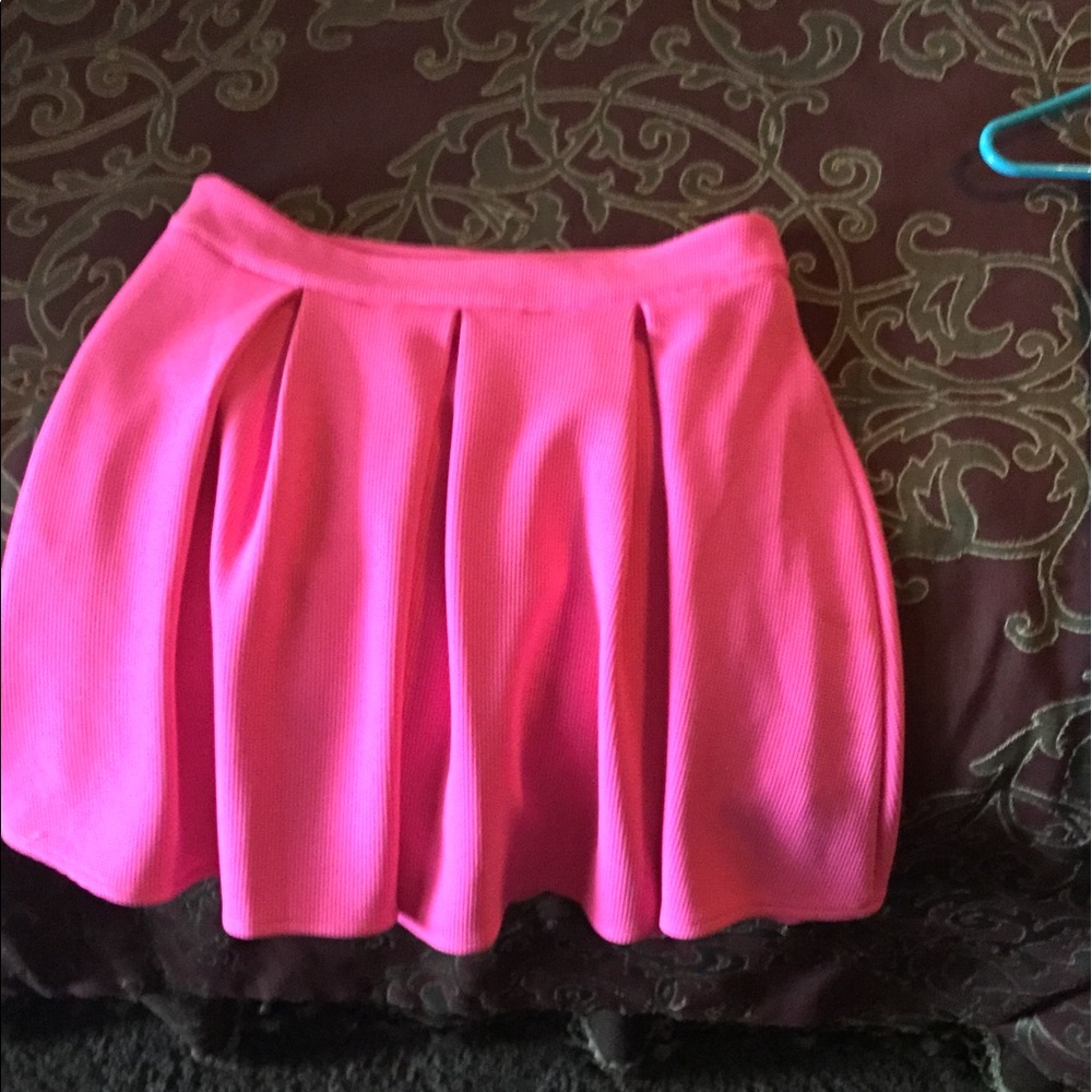 Pink skater skirt from anthropolgie