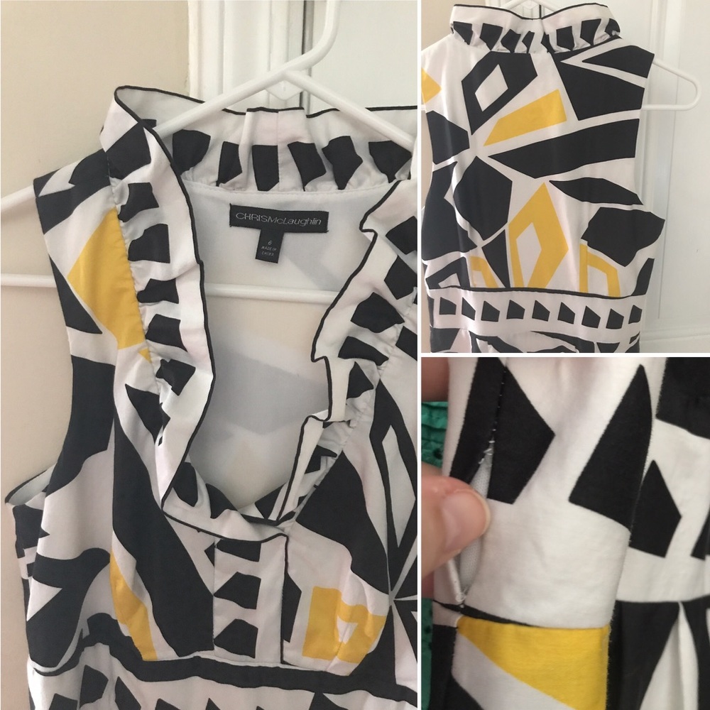 ♻️DONATED♻️Bold Print Shift Dress w/pockets - Picture 2 of 4