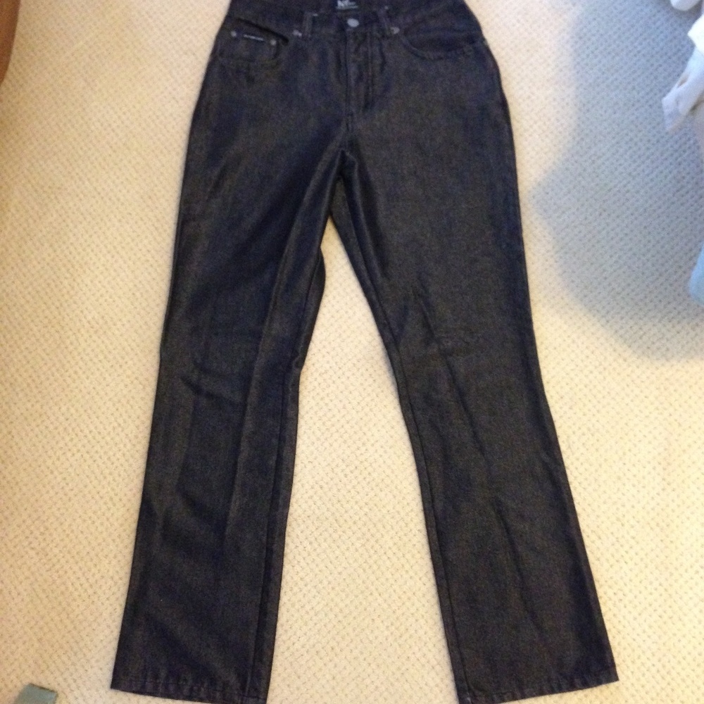 Y2K NY & Co Flare Leg Metallic weave jeans- Unworn Vintage!
