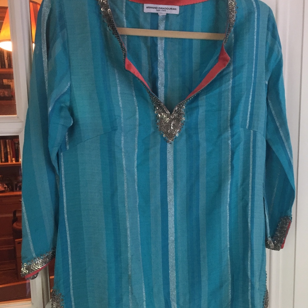 beautiful Armand Diradourian  beaded tunic
