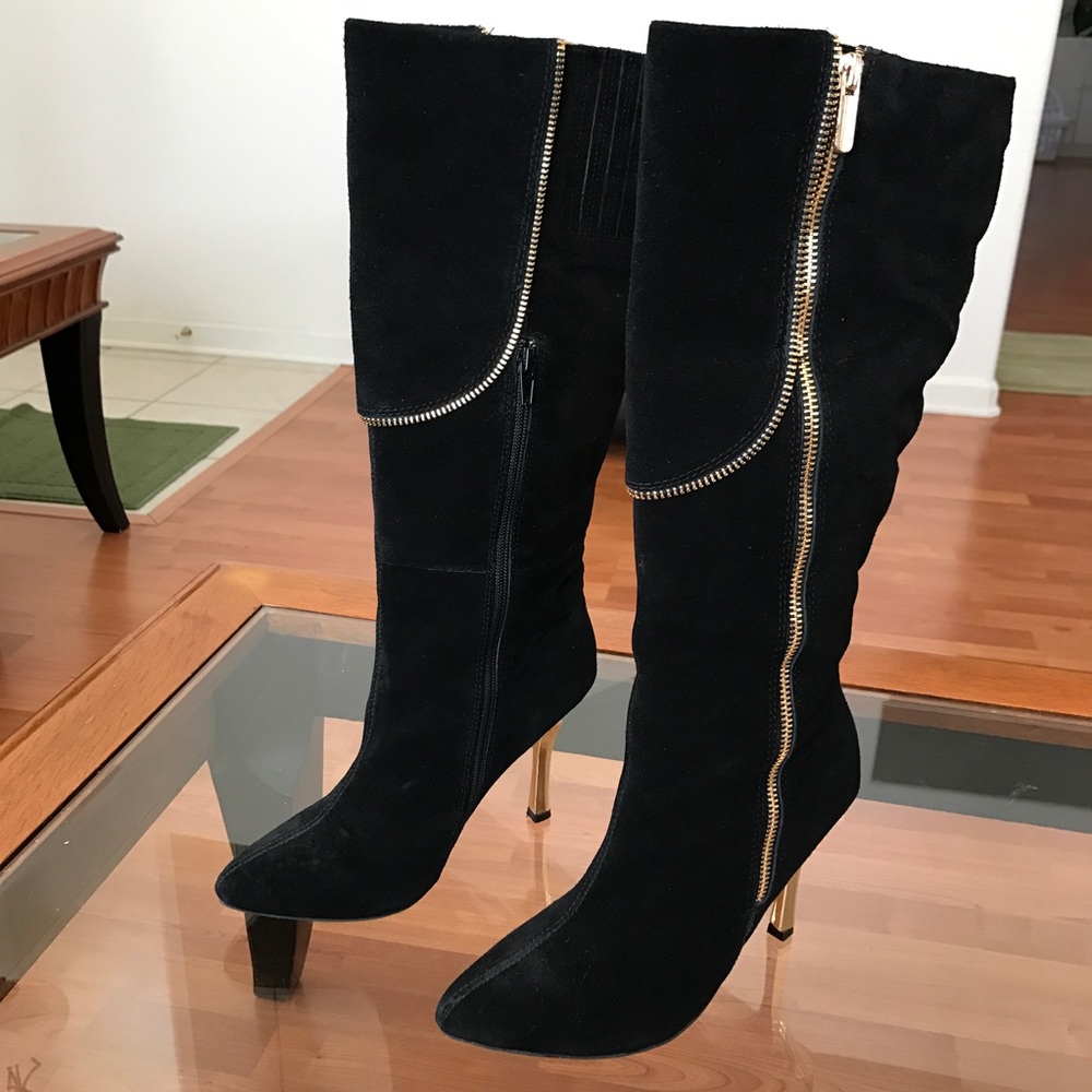 Mark Genuine Suede Stiletto Boots