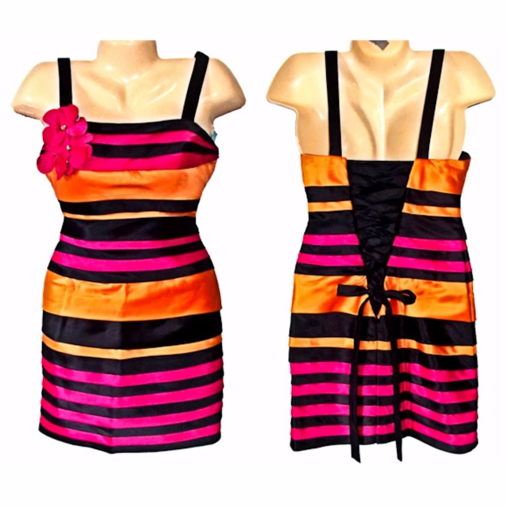 NWT Sexy Satin Bandage Corset Dress Size 8
