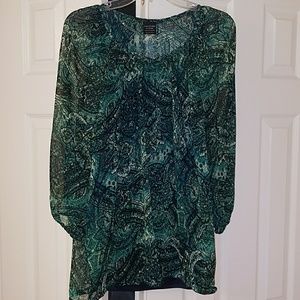 Beautiful Paisley 3/4 sleeve blouse 16/18 misses