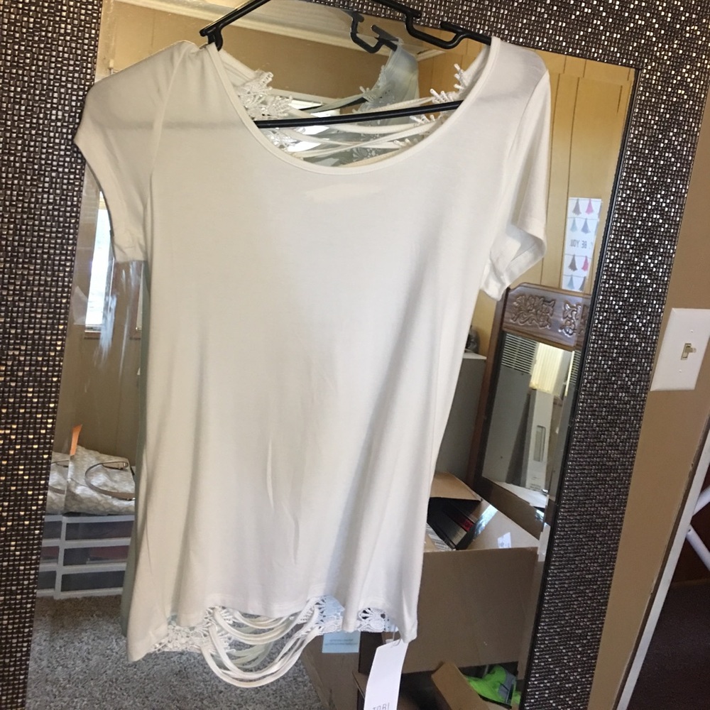 Brand New White Open Back Shirt