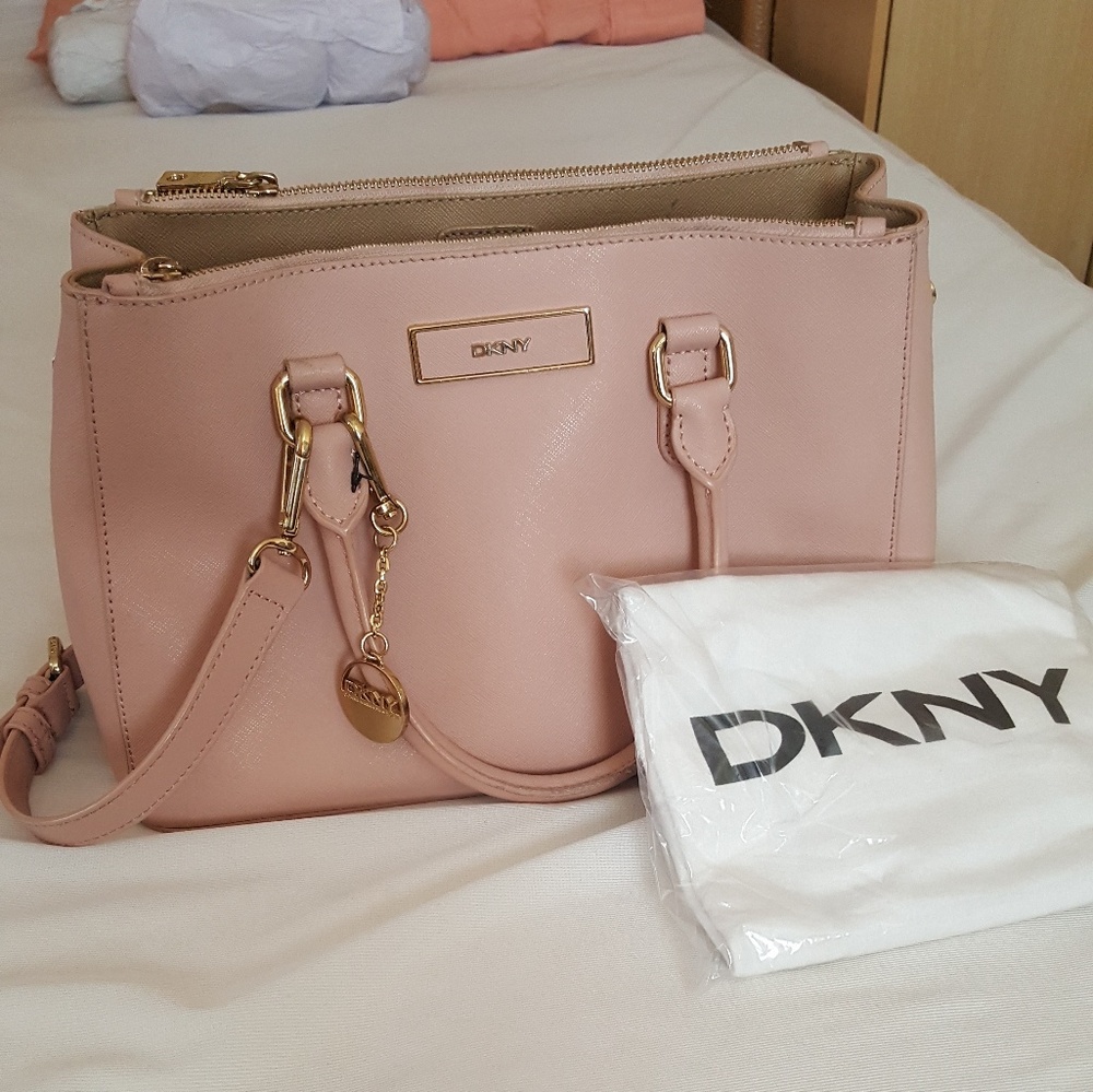 DKNY leather pink crossbody purse
