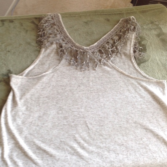 FREE PEOPLE fringe shoulder tank top - Picture 2 of 6
