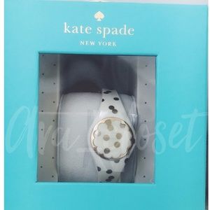 *SALE Kate Spade Tracker Cream & Gold Dot Scallop