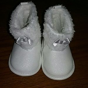 Carter's infant white booties